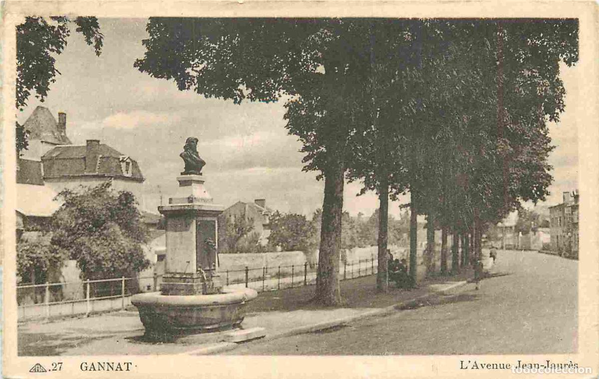 Postais: France - 03 - Gannat - L'Avenue Jean-Jaur&egrave;s - Fontaine - CPA - Voir Scans Recto-Verso