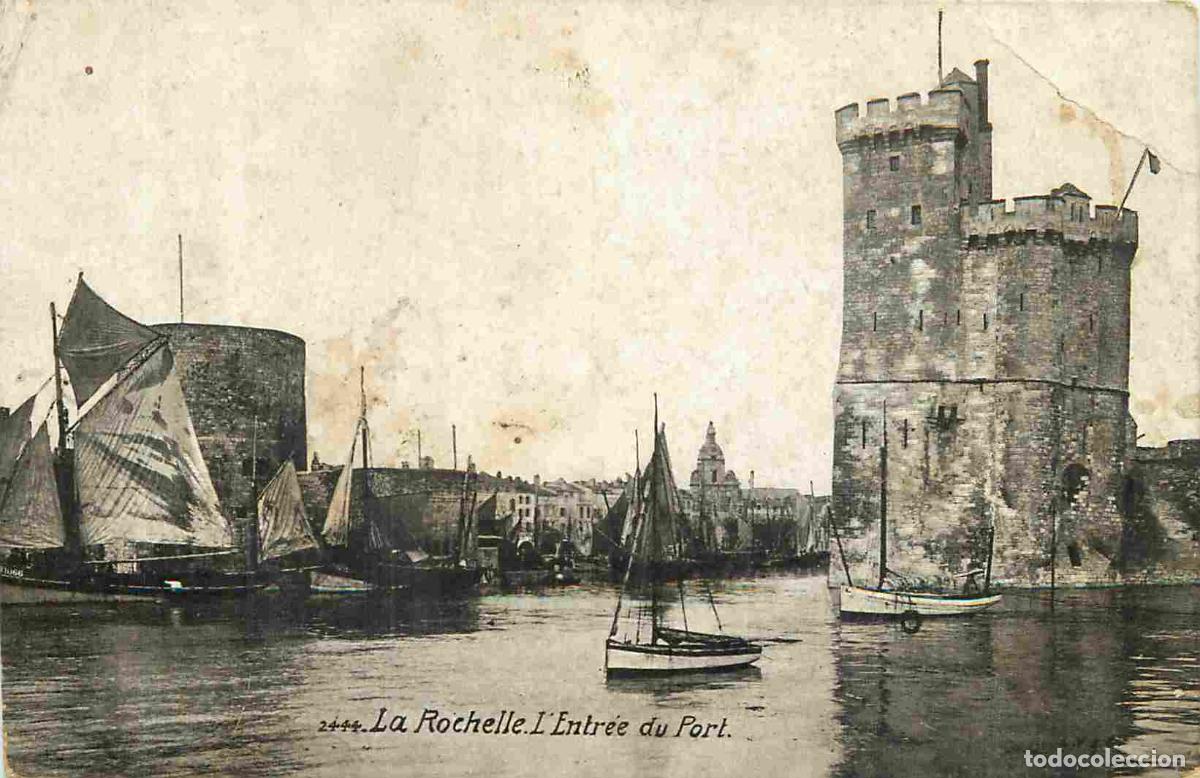 Postcards: France - 17 - La Rochelle - Entr&eacute;e du Port - Correspondance - CPA - Etat pli visible - Voyag&eacute;e en 19