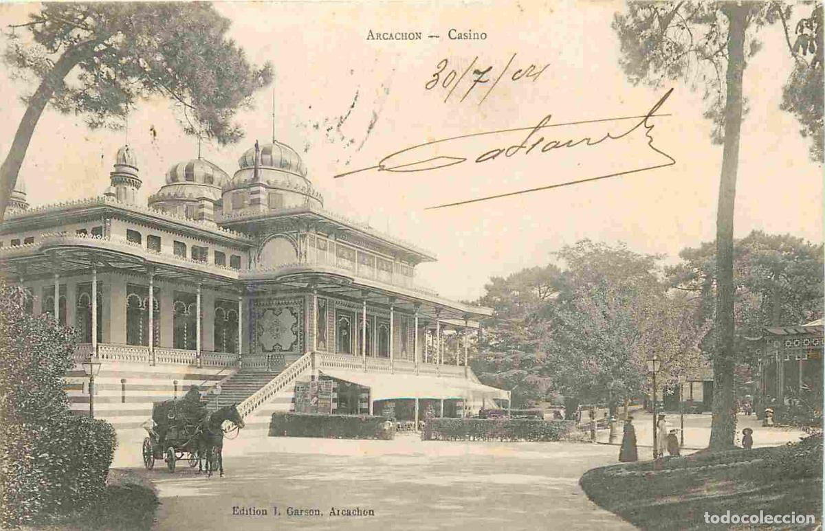Postkarten: France - 33 - Arcachon - Casino Hotel - Anim&eacute;e - CPA - Oblit&eacute;ration ronde de 1904 - Voir Scans Recto