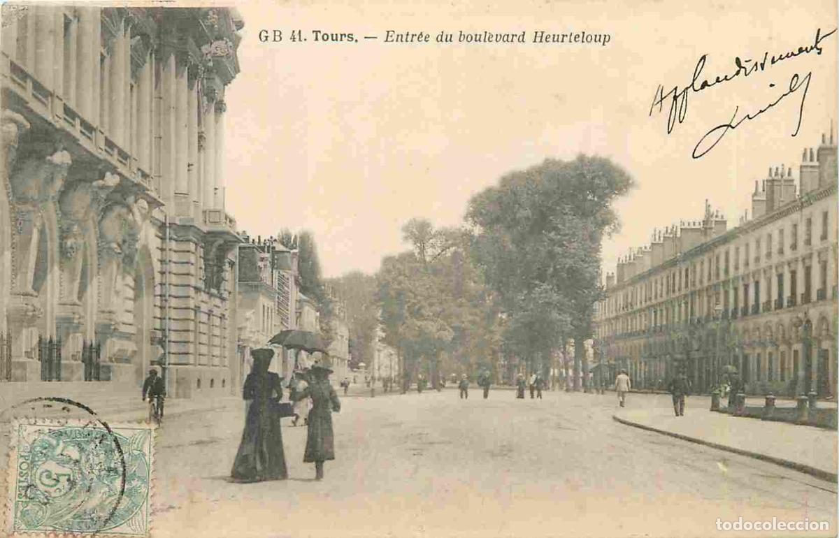Postkarten: France - 37 - Tours - Entr&eacute;e du boulevard Heurteloup - Anim&eacute;e - CPA - Oblit&eacute;ration ronde de 1903 - V