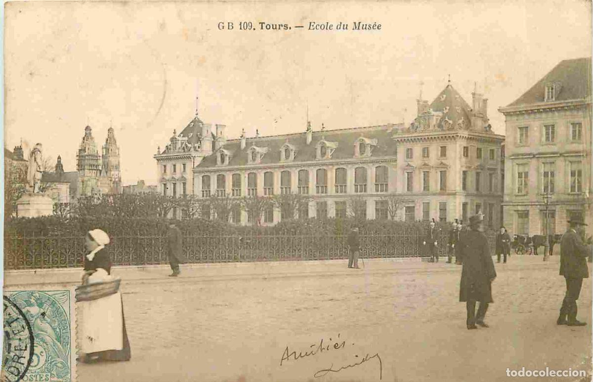 Postkarten: France - 37 - Tours - Ecole du Mus&eacute;e - Anim&eacute;e - CPA - Oblit&eacute;ration ronde de 1906 - Voir Scans Recto-