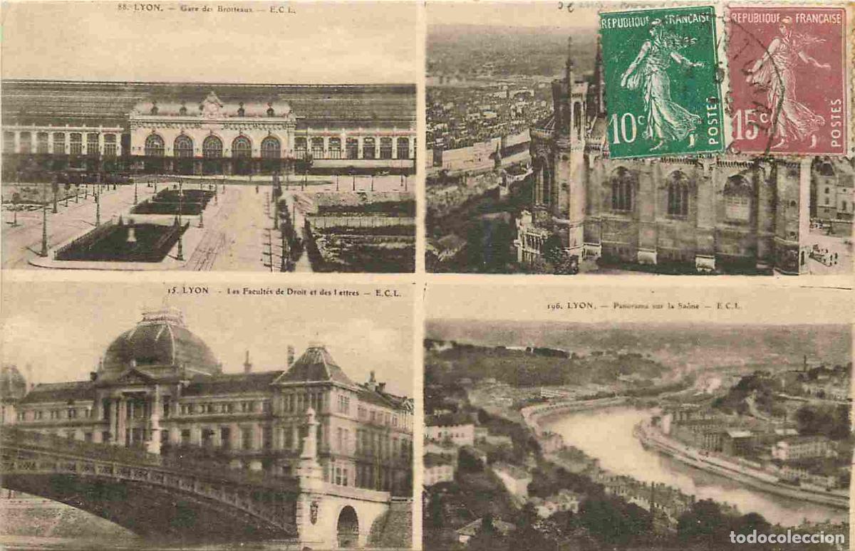 Postkarten: France - 69 - Lyon - Multivues - CPA - Oblit&eacute;ration ronde de 1926 - Voir Scans Recto-Verso