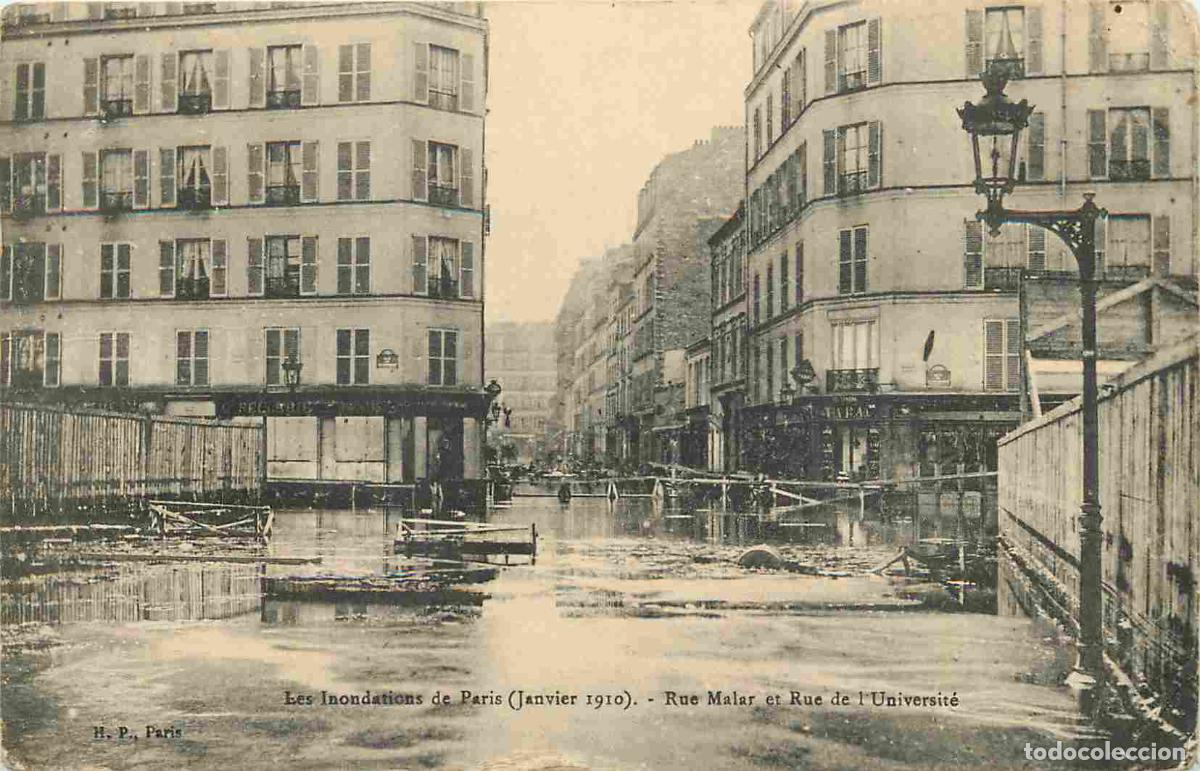 Postcards: France - 75 - Paris - Crue de la Seine et inondations de 1910 - Rue Malar et Rue de l'Universit&eacute; - C