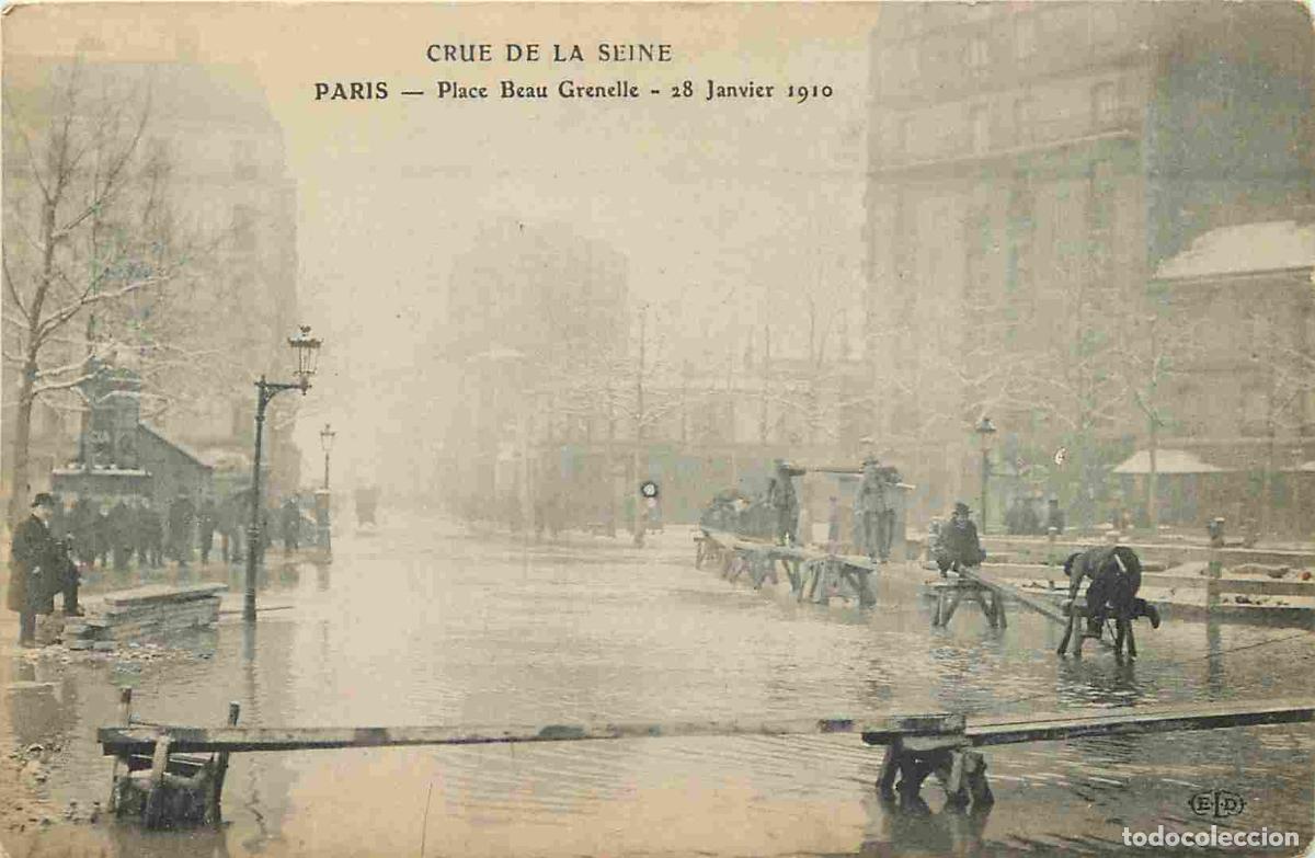Postcards: France - 75 - Paris - Crue de la Seine et inondations de 1910 - Place Beau Grenelle - Le 28 Janvier