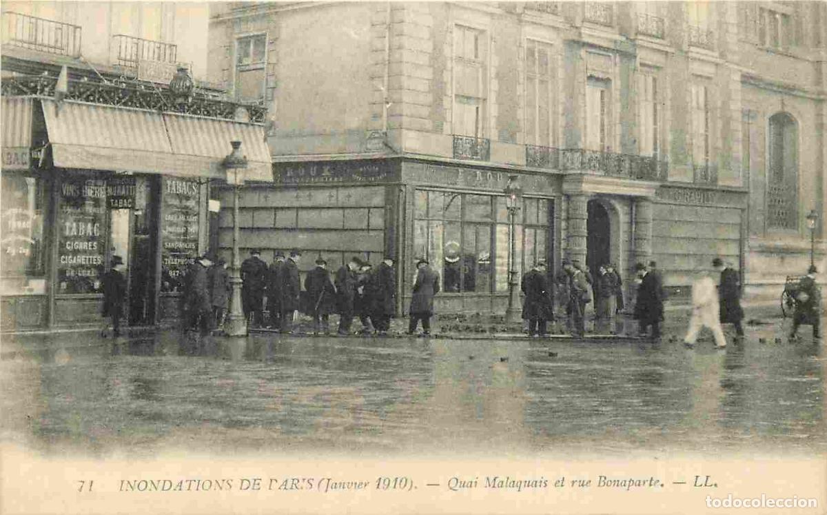 Postcards: France - 75 - Paris - Crue de la Seine et inondations de 1910 - Quai Malaquais et rue Bonaparte - An