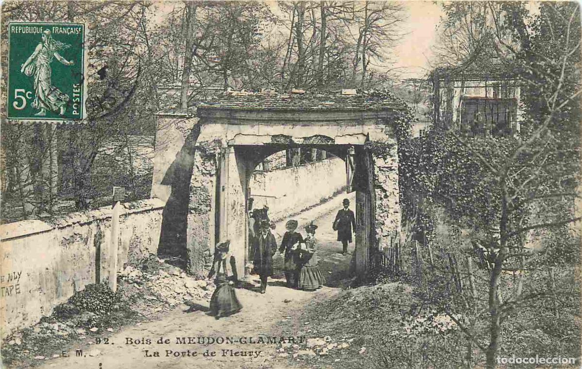 Postais: France - 85 - Meudon - Bois de Meudon - La Porte de Fleury - Anim&eacute;e - CPA - Oblit&eacute;ration ronde de 19