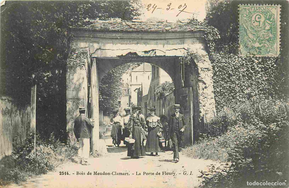 Postais: France - 85 - Meudon - Bois de Meudon - La Porte de Fleury - Anim&eacute;e - CPA - Oblit&eacute;ration ronde de 19