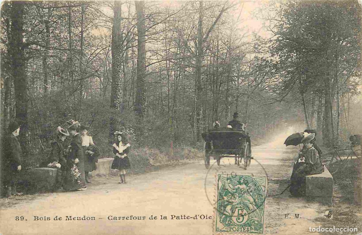 Postais: France - 92 - Meudon - Bois de Meudon - Carrefour de la Patte d'Oie - Anim&eacute;e - CPA - Oblit&eacute;ration ro