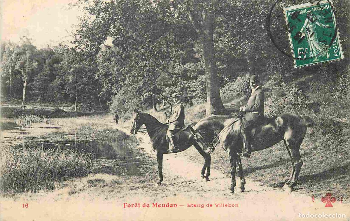 Postais: France - 85 - Meudon - Bois de Meudon - Etang de Villebon - Anim&eacute;e - Chevaux - CPA - Oblit&eacute;ration ro