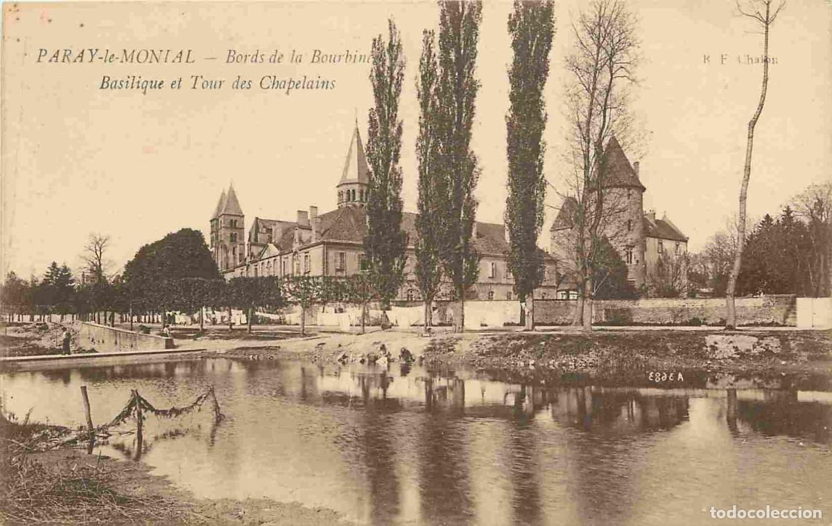 Postais: France - 71 - Paray le Monial - Bords de la Bourbince - Basilique et Tour des Chapelains - CPA - Voi