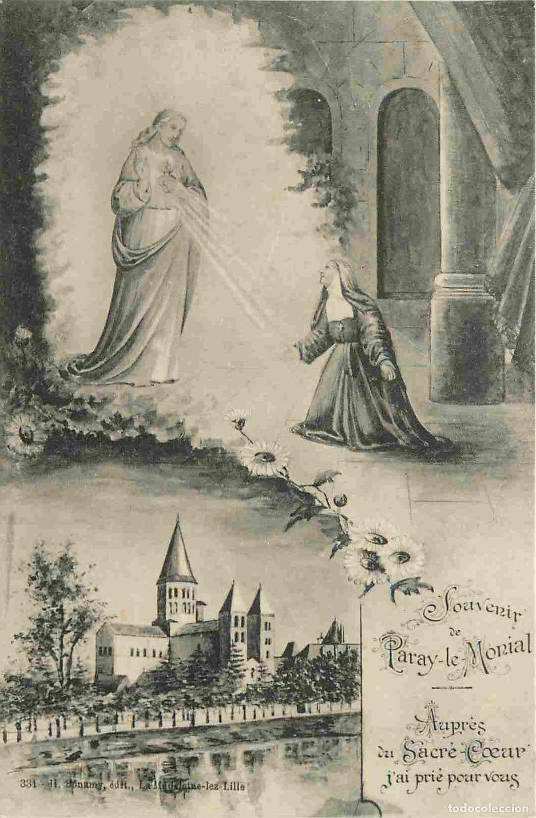 Postais: France - 71 - Paray le Monial - Souvenir de Paray le Monial - Multivues - Art peinture Religieuse -