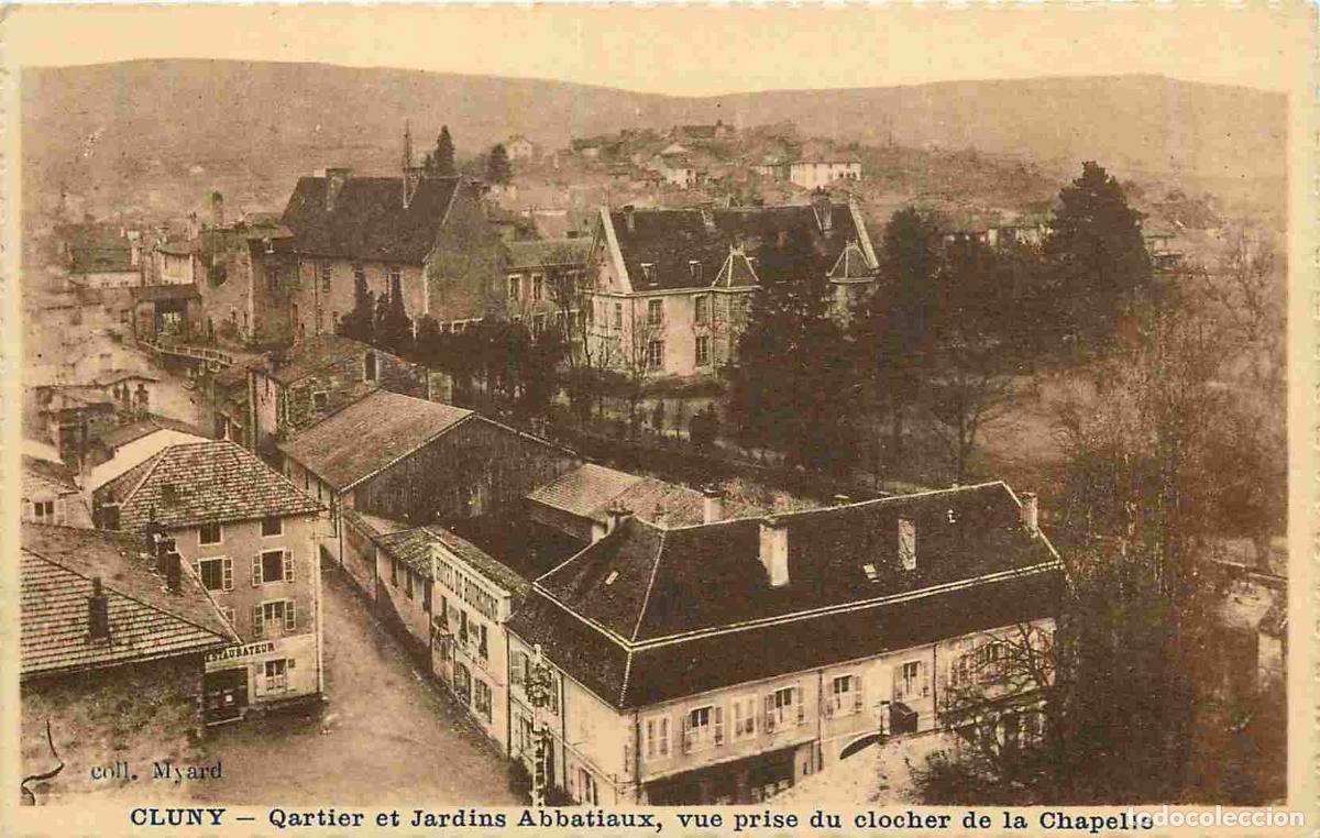 Postais: France - 71 - Cluny - Quartier et Jardins Abbatiaux - vue prise du clocher de la Chapelle - CPA - Vo