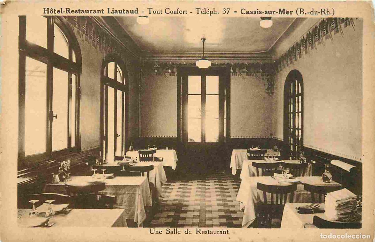 Postkarten: France - 13 - Cassis sur Mer - H&ocirc;tel-Restaurant Liautaud - Une Salle de Restaurant - CPA - Voir Scan