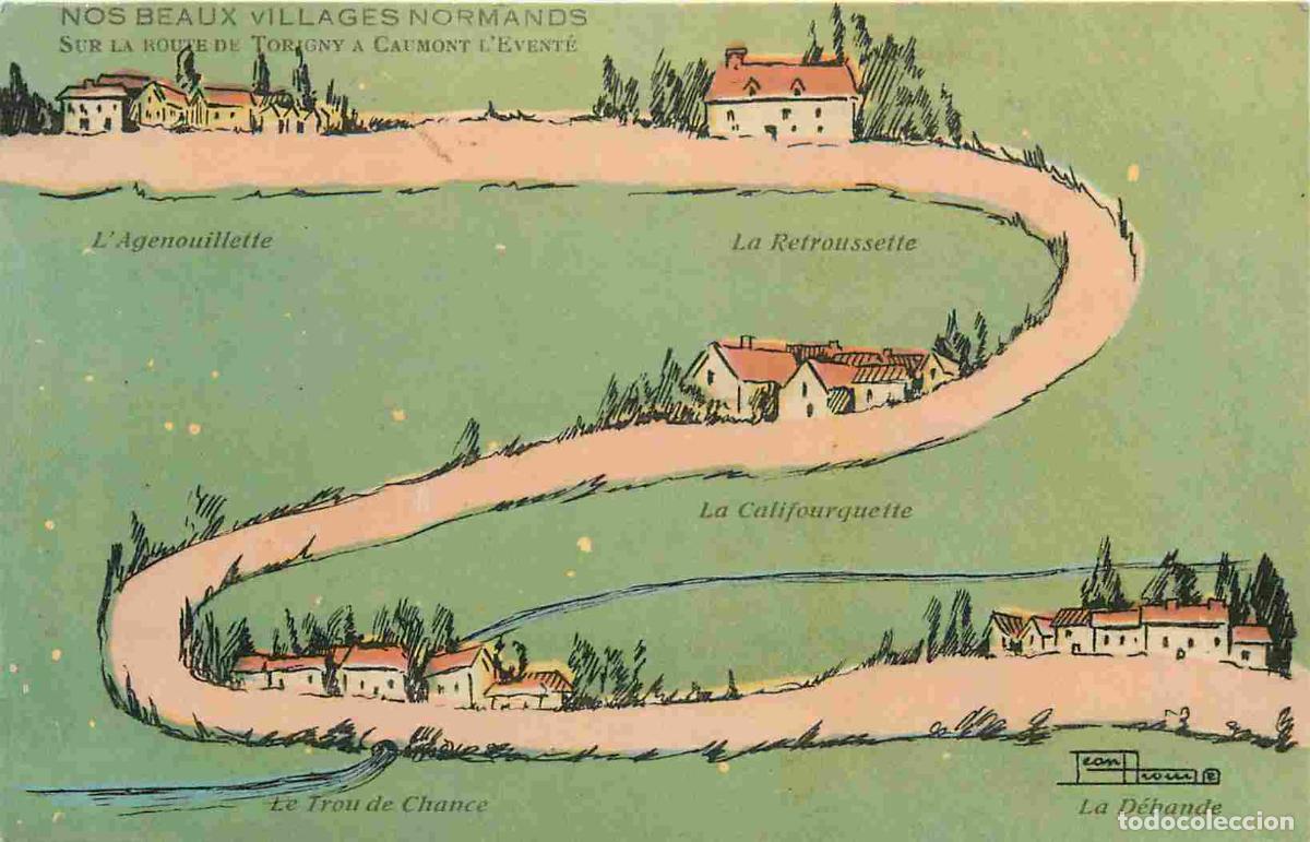 Postkarten: France - 14 - Calvados - Nos beaux villages normands sur la route de Torigny &agrave; Caumont l'Eventr&eacute; - C
