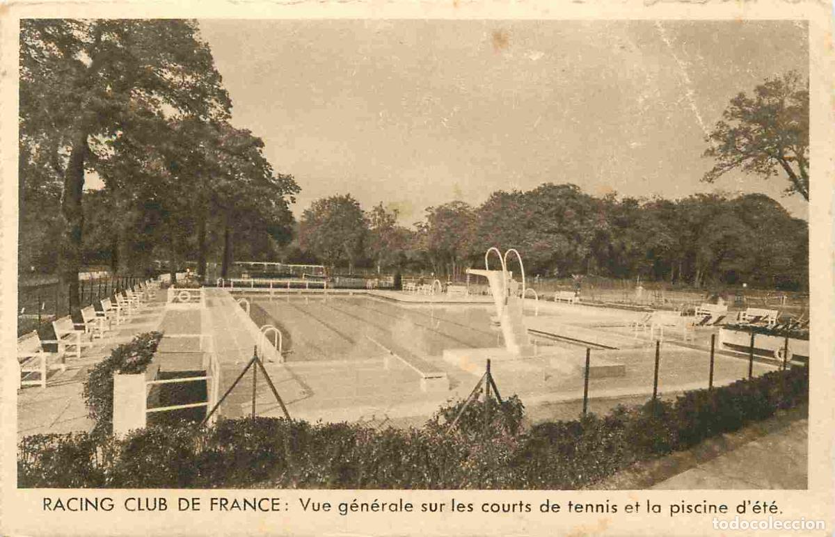 Postcards: France - 75 - Paris - Racing Club de France - Vue g&eacute;n&eacute;rale sur les courts de tennis et la piscine d'