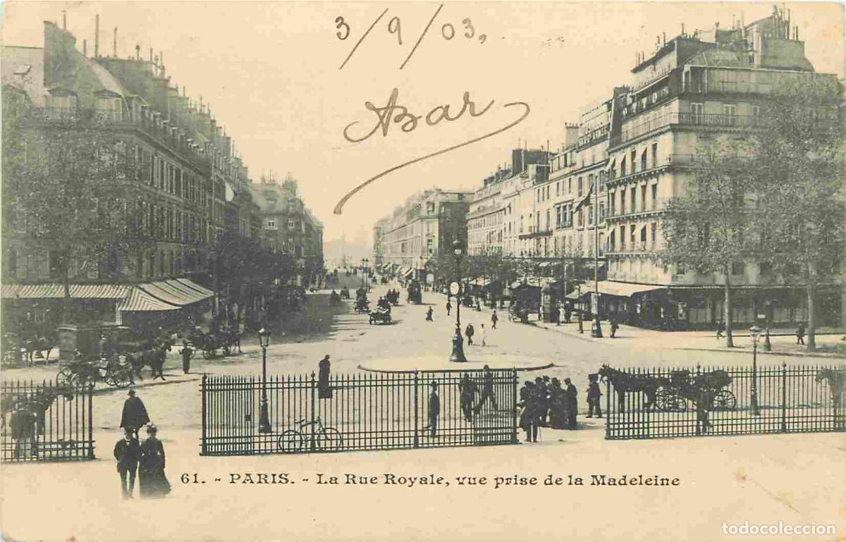 Postcards: France - 75 - Paris - La Rue Royale - vue prise de la Madeleine - Anim&eacute;e - Pr&eacute;curseur - CPA - Oblit&eacute;