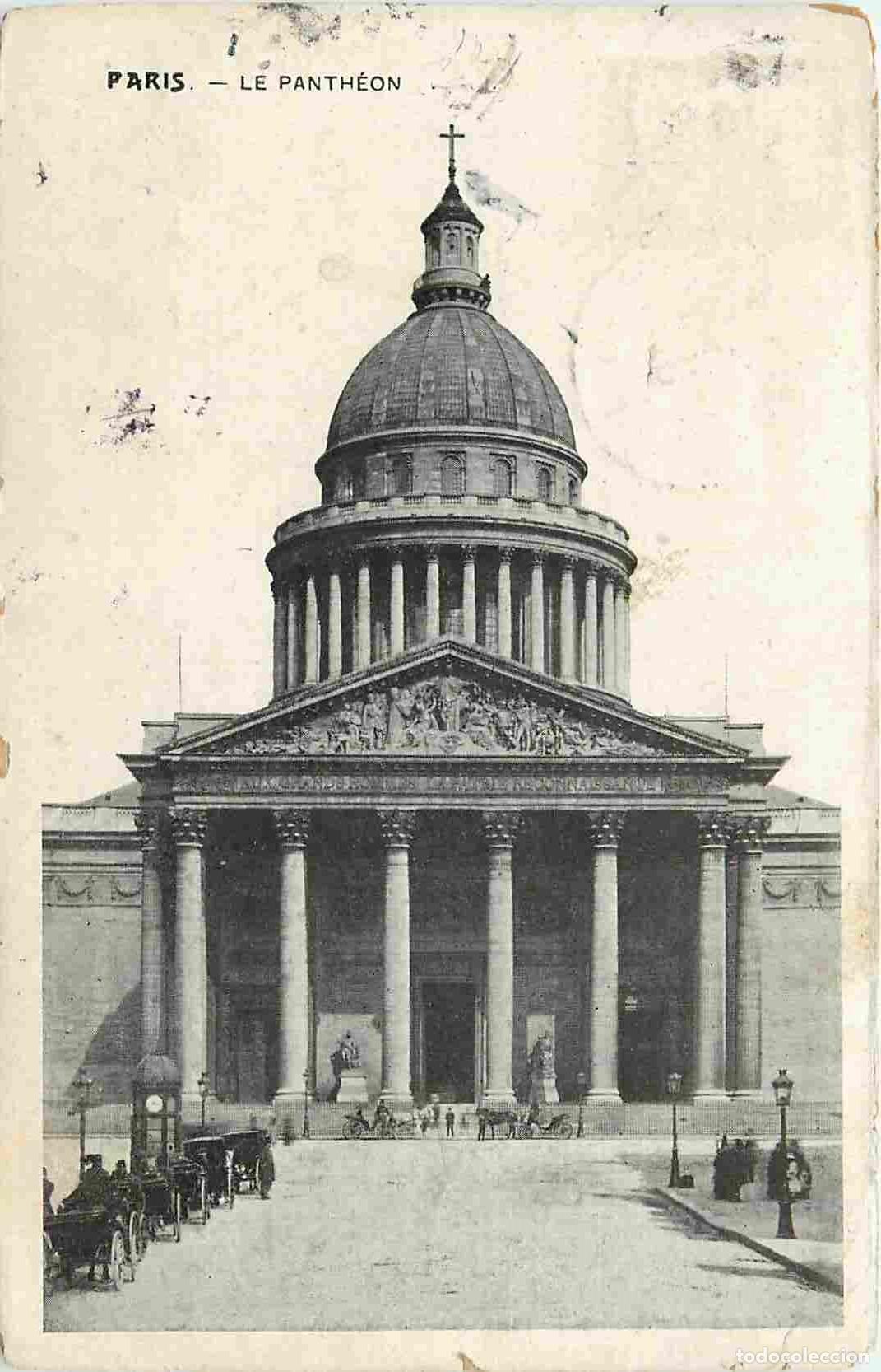 Postcards: France - 75 - Paris - Le Panth&eacute;on - Anim&eacute;e - CPA - Oblit&eacute;ration ronde de 1909 - Voir Scans Recto-Ver