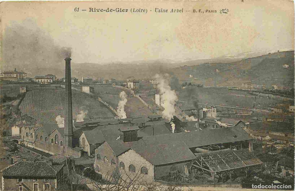 Cartoline: France - 42 - Rive de Gier - Usines Arbel - Correspondance - CPA - Oblit&eacute;ration ronde de 1922 - Voir