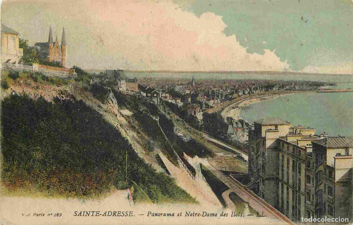 Cartes Postales: France - 76 - Sainte Adresse - Panorama et Notre Dame des Ilots - Coloris&eacute;e - Correspondance - CPA -