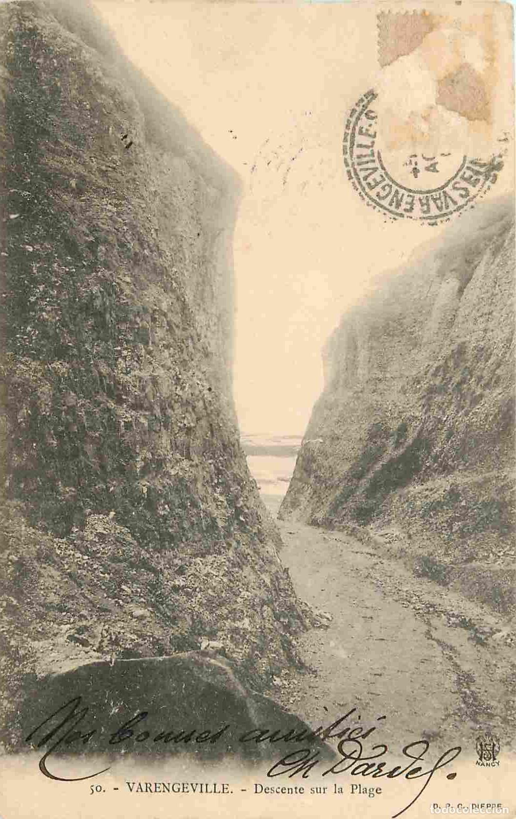 Postkarten: France - 76 - Varengeville sur Mer - Descente sur la Plage - Pr&eacute;curseur - CPA - Oblit&eacute;ration ronde d