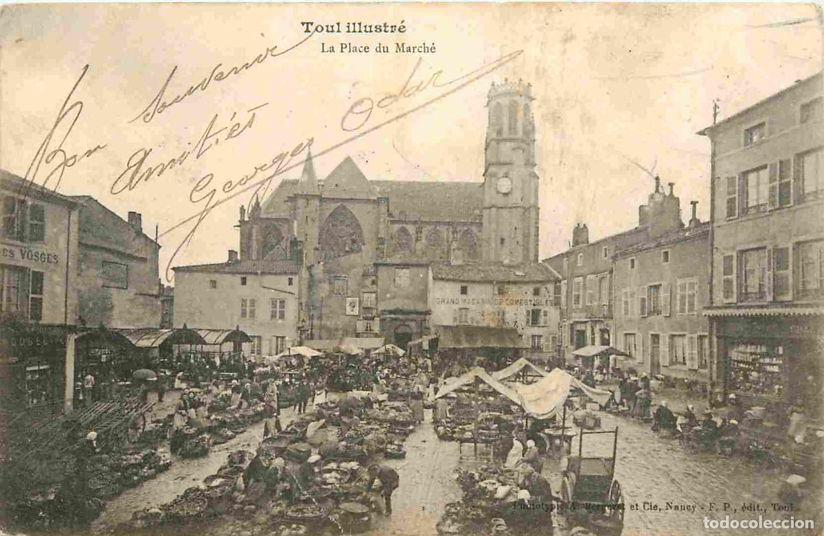 Postkarten: France - 54 - Toul - La Place du March&eacute; - Anim&eacute;e - Pr&eacute;curseur - CPA - Oblit&eacute;ration ronde de 1903 - E