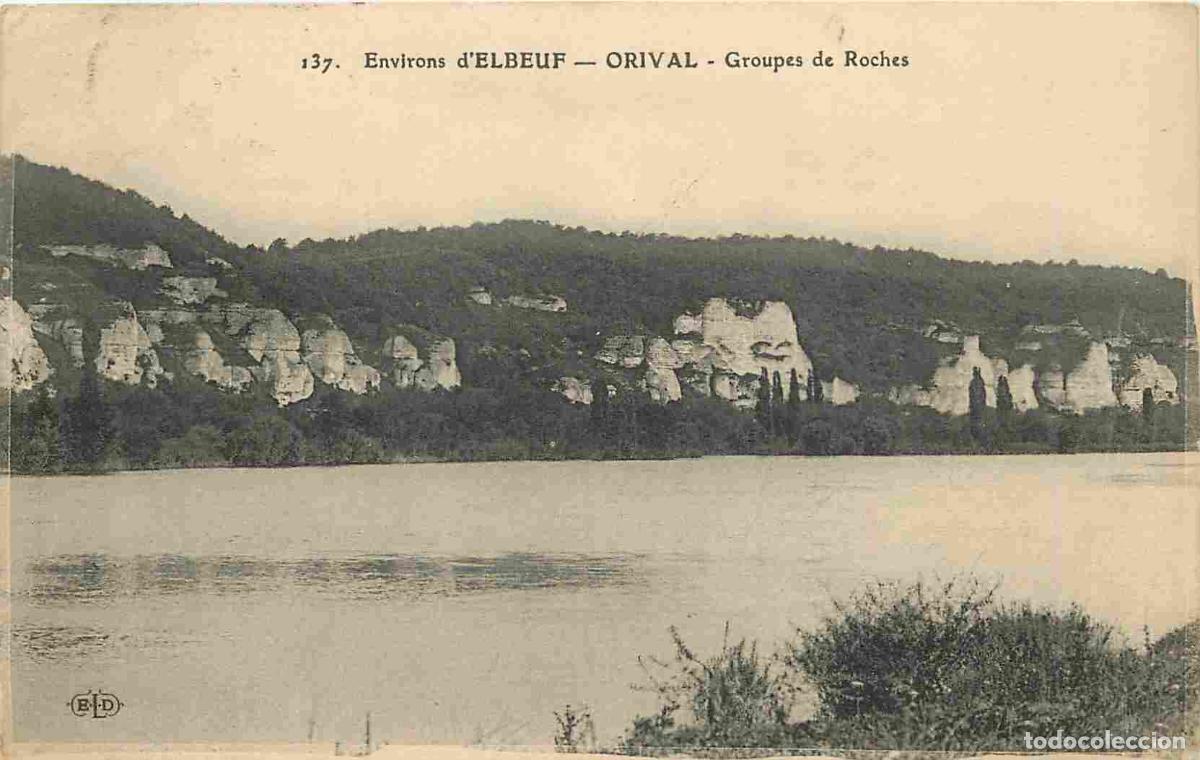 Postkarten: France - 76 - Orival - envions d'Elbeuf - Groupes de Roches - Correspondance - CPA - Oblit&eacute;ration ro