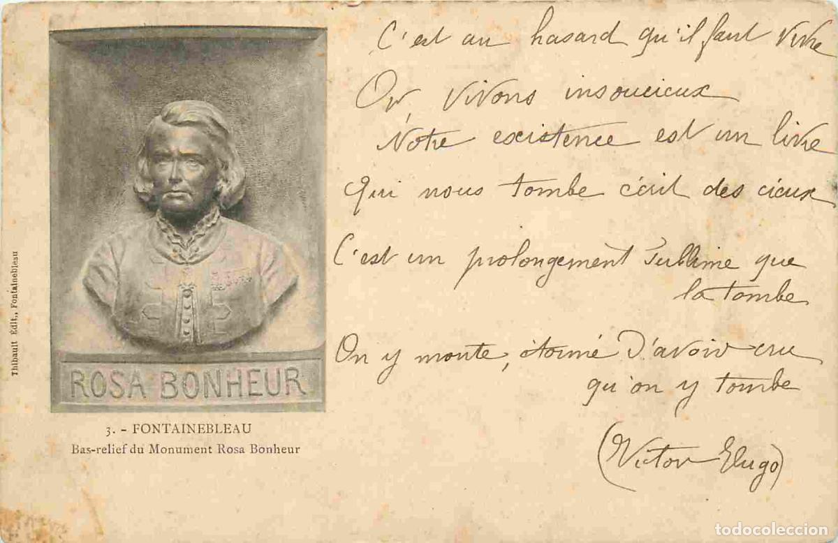 Postkarten: France - 77 - Fontainebleau - Bas Relief du Monument Rosa Bonheur - Pr&eacute;curseur - CPA - Voir Scans Re
