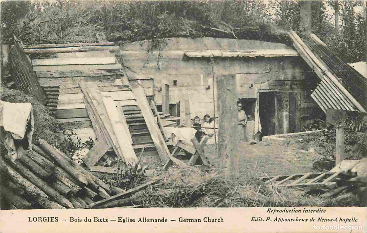 Postkarten: France - 62 - Lorgies - Bois du Bietz - Eglise Allemande - German Church - Anim&eacute;e - CPA - Voir Scans