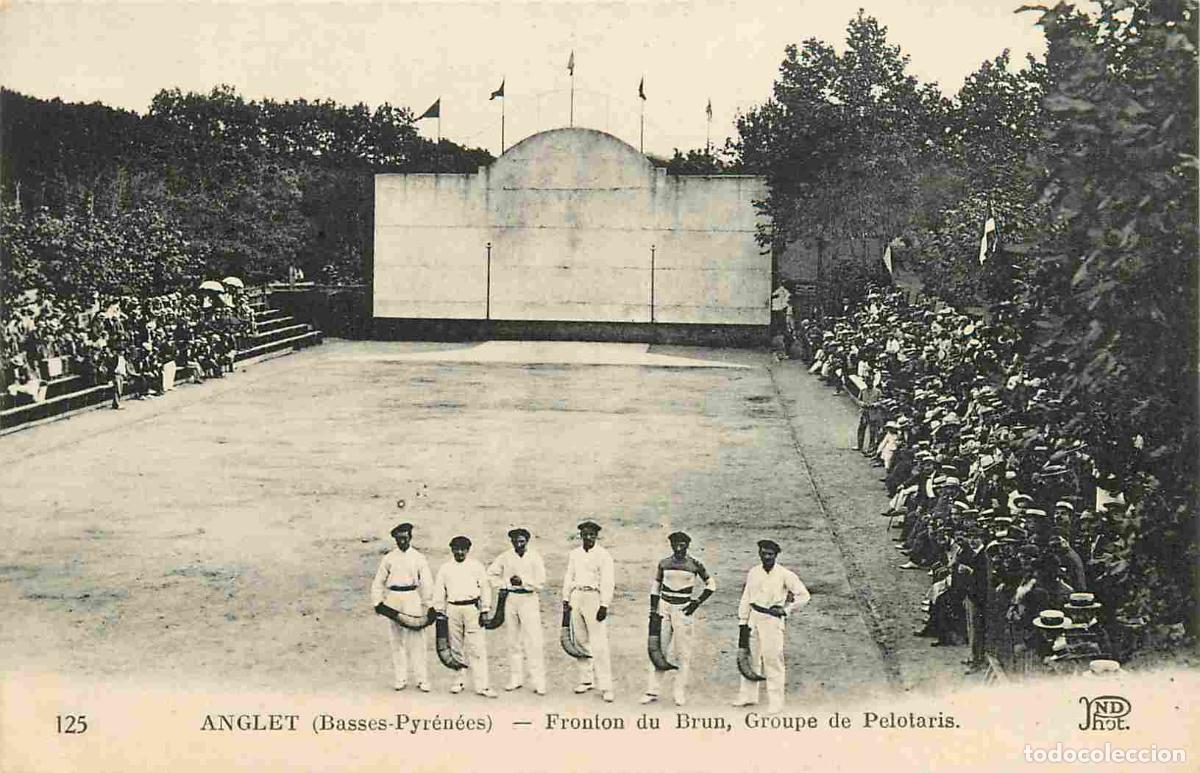 Postkarten: France - 64 - Anglet - Fronton du Brun - Groupe de Pelotaris - Anim&eacute;e - Pelote Basque - CPA - Carte