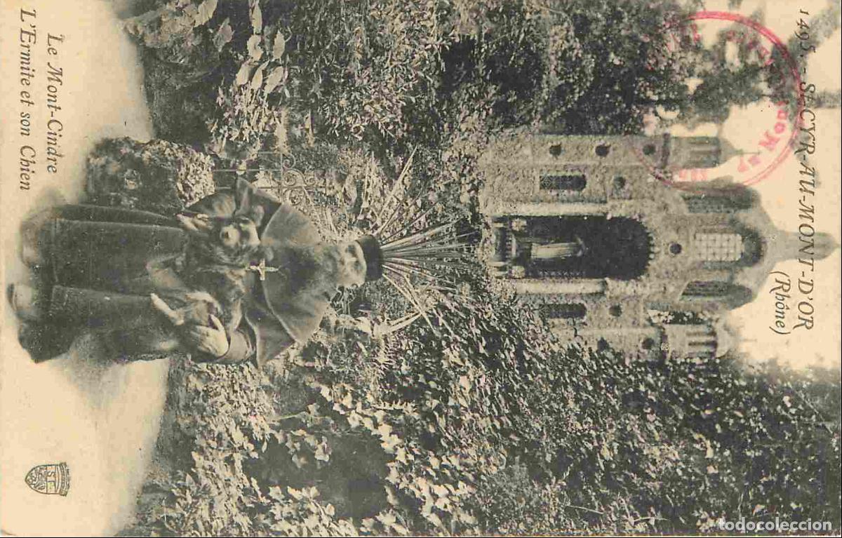 Postais: France - 69 - Ermitage du Mont Cindre - L'Ermite et son Chien - Anim&eacute;e - CPA - Voir Scans Recto-Vers