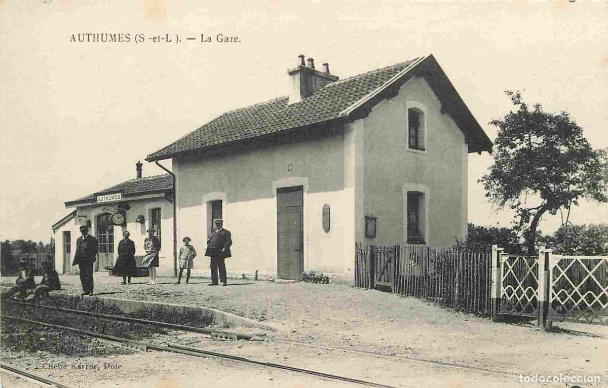 Cartes Postales: France - 71 - Authumes - La Gare - Anim&eacute;e - CPA - Voir Scans Recto-Verso