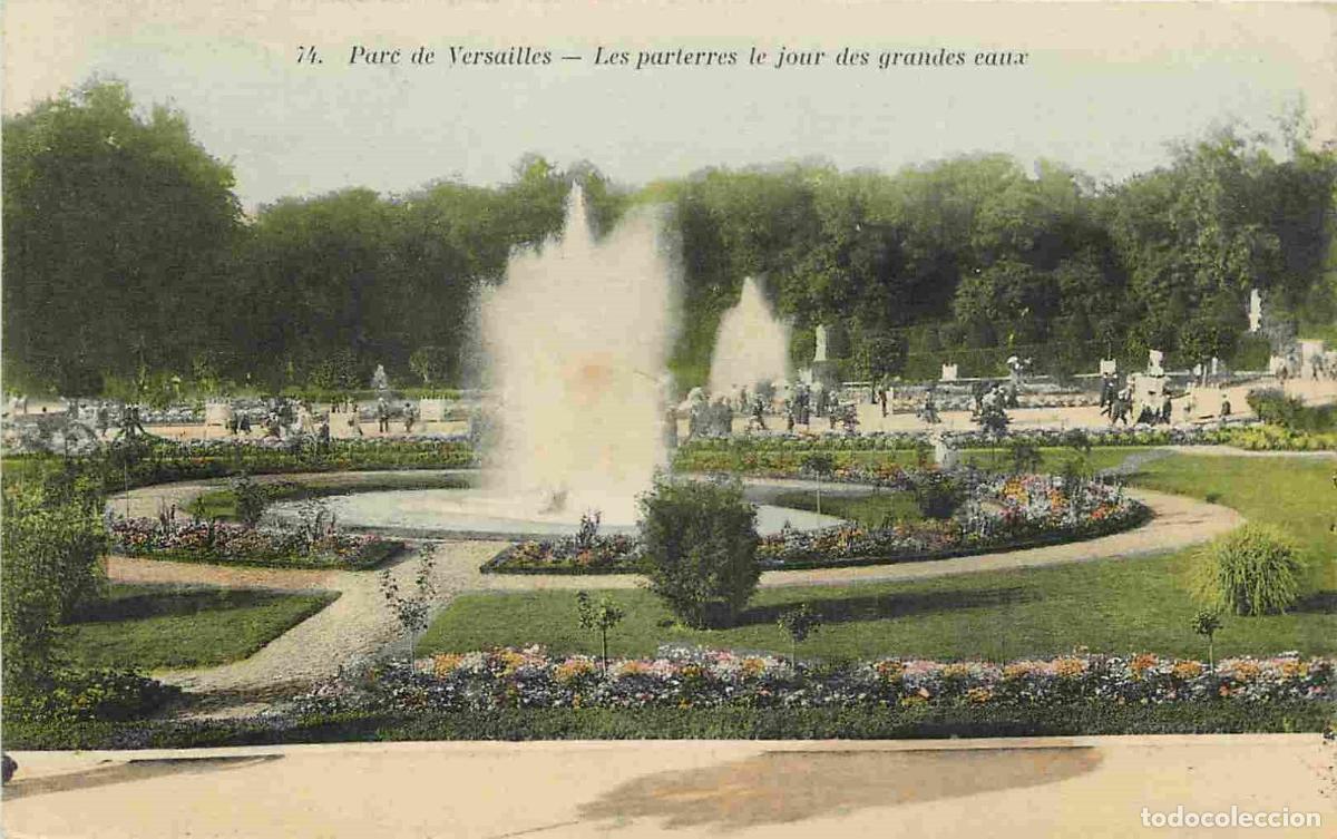 Cartes Postales: France - 78 - Versailles - Les parterres le Jour des grandes eaux - Coloris&eacute;e - Correspondance - CPA