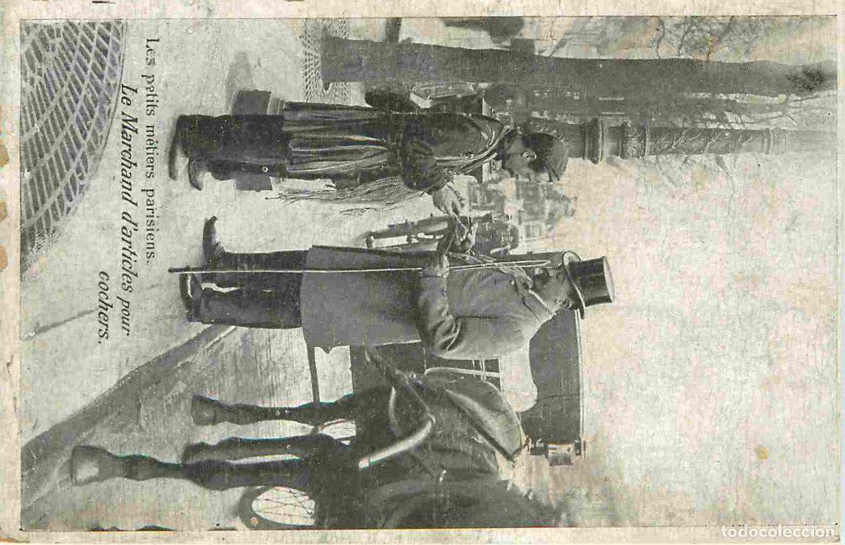 Cartes Postales: France - 75 - Paris - Les petits m&eacute;tiers parisiens - Le marchand d'articles pour cochers - Anim&eacute;e -