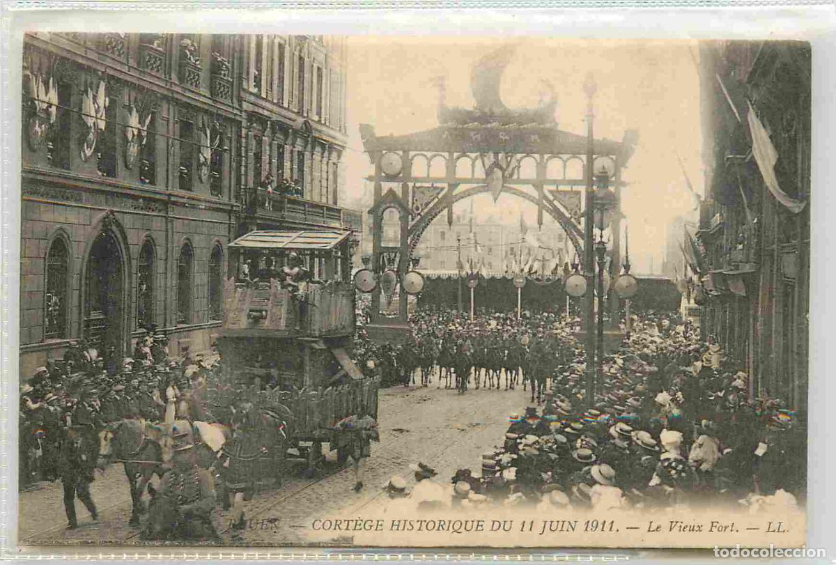 Cartoline: France - 76 - Rouen - Mill&eacute;naire Normand 1911 - Cort&egrave;ge Historique du 11 Juin - Le Vieux Fort - Anim