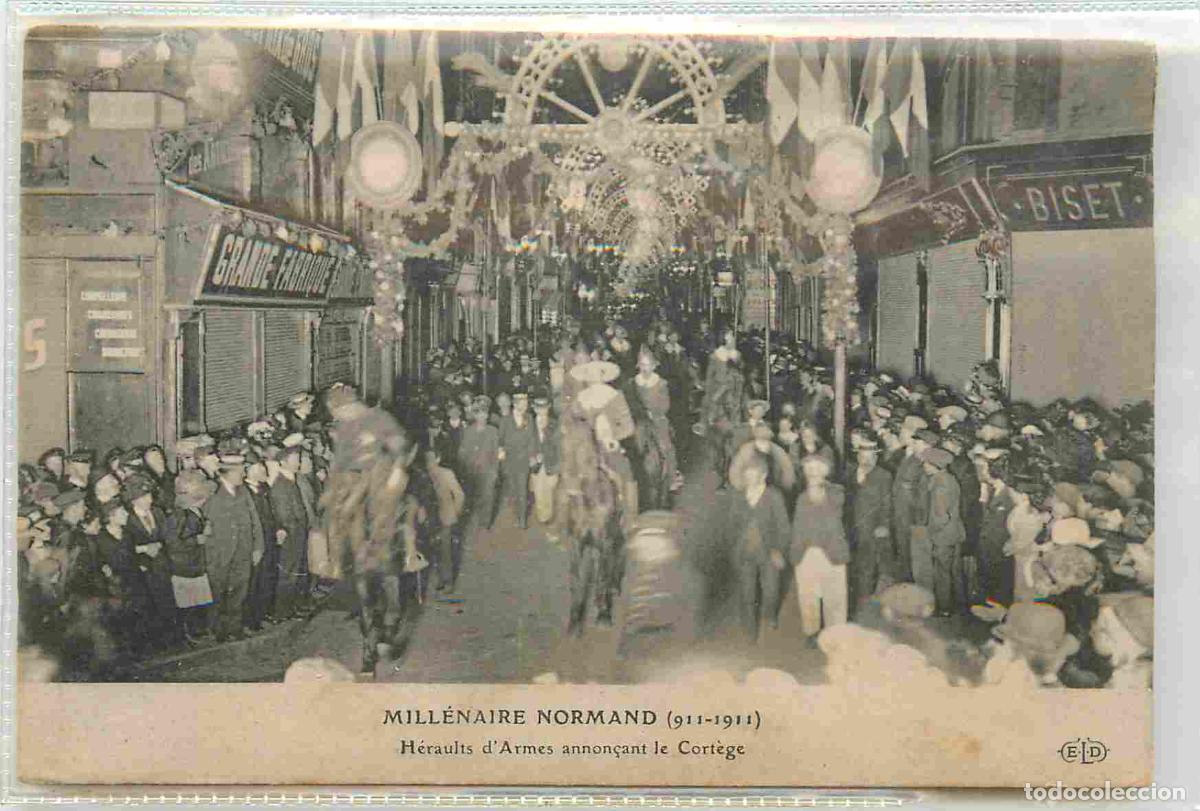 Cartoline: France - 76 - Rouen - Mill&eacute;naire Normand 1911 - H&eacute;raults d'Armes annon&ccedil;ant le Cort&egrave;ge - Anim&eacute;e - CPA
