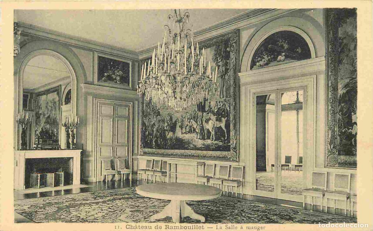 Cartoline: France - 78 - Rambouillet - int&eacute;rieur du Ch&acirc;teau - La Salle &agrave; manger - CPA - Etat Carte provenant d'