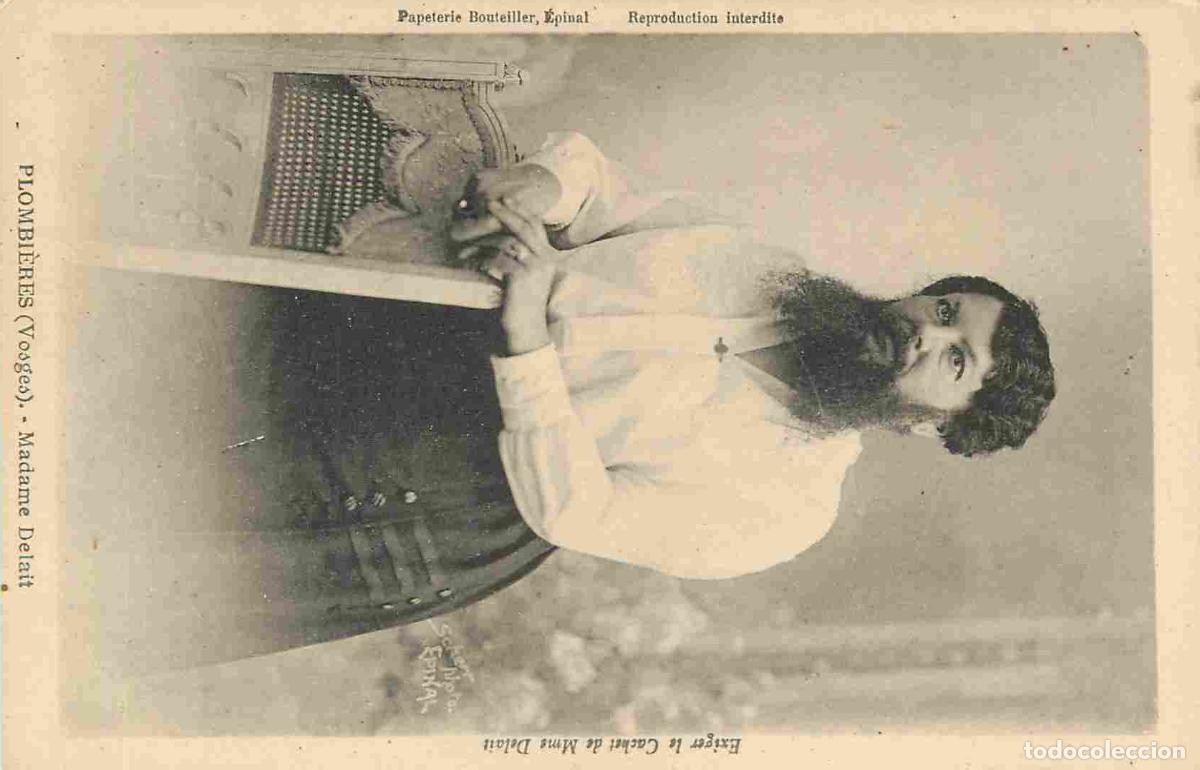 Cartoline: France - 88 - Plombi&egrave;res les Bains - Madame Delait - Anim&eacute;e - Femme &agrave; barbe - CPA - Voir Scans Recto