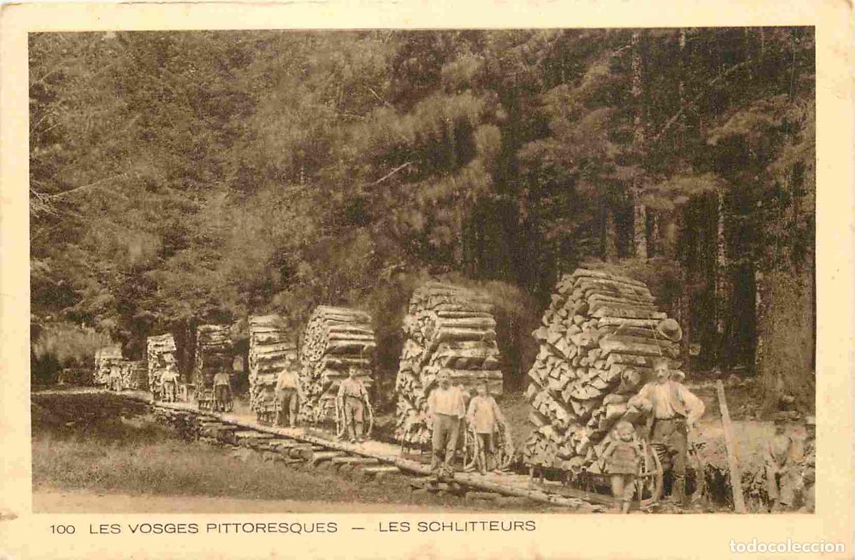 Postais: France - 88 - Vosges - Les Schlitteurs - Anim&eacute;e - Bois - CPA - Etat l&eacute;ger pli visible - Voir Scans R