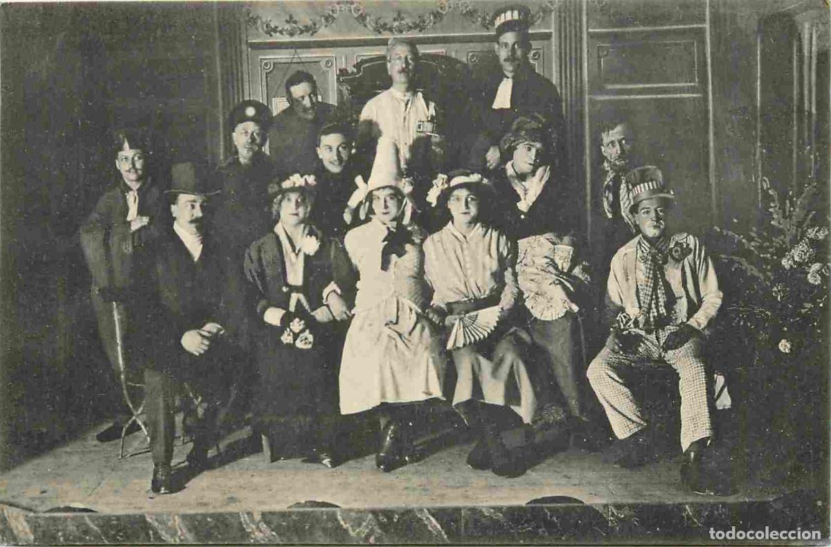 Postales: Allemagne - Langensalza - Camp de Prisonnier - Carte photo d'une pi&egrave;ce de Th&eacute;atre - Anim&eacute;e - Gefange