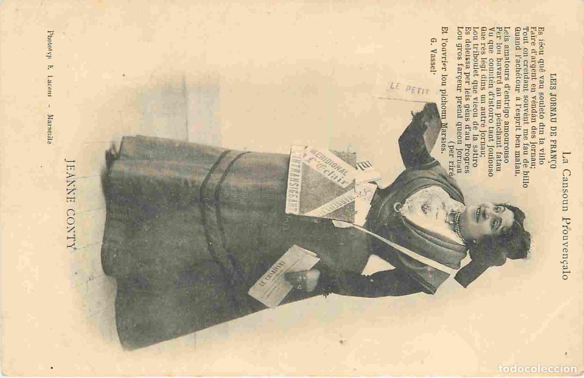 Postales: France - 13 - Marseille - La Cansoun Prouven&ccedil;alo - Jeanne Conty - Anim&eacute;e - Folklore - Sc&egrave;ne et Types