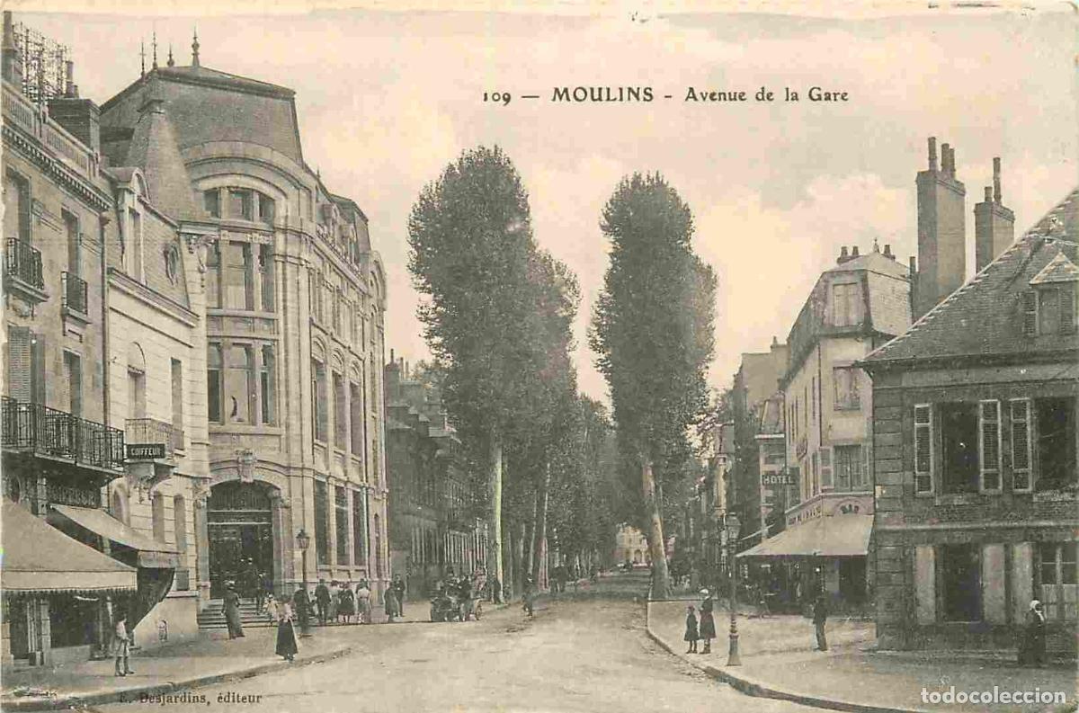 Postales: France - 03 - Moulins - Avenue de la Gare - Anim&eacute;e - Cachet du M&eacute;decin Chef du 13e Corps d'Arm&eacute;e Hop