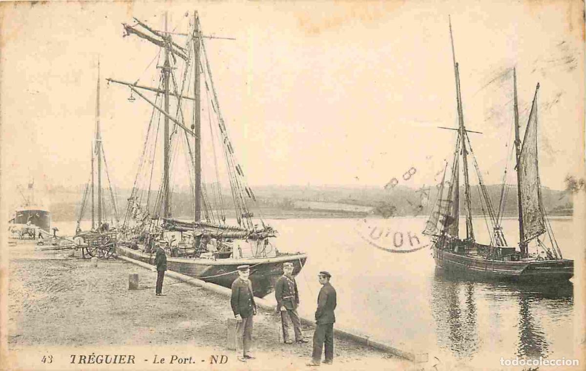 Cartes Postales: France - 22 - Tr&eacute;guier - Le Port - Anim&eacute;e - Bateaux - CPA - Oblit&eacute;ration ronde de 1925 - Voir Scans