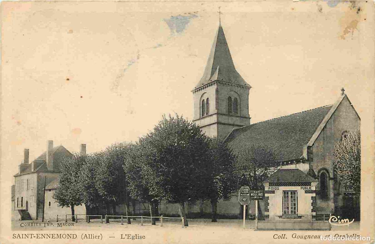 Cartes Postales: France - 03 - Saint Ennemond - L'Eglise - CPA - Oblit&eacute;ration ronde de 1939 - Voir Scans Recto-Verso