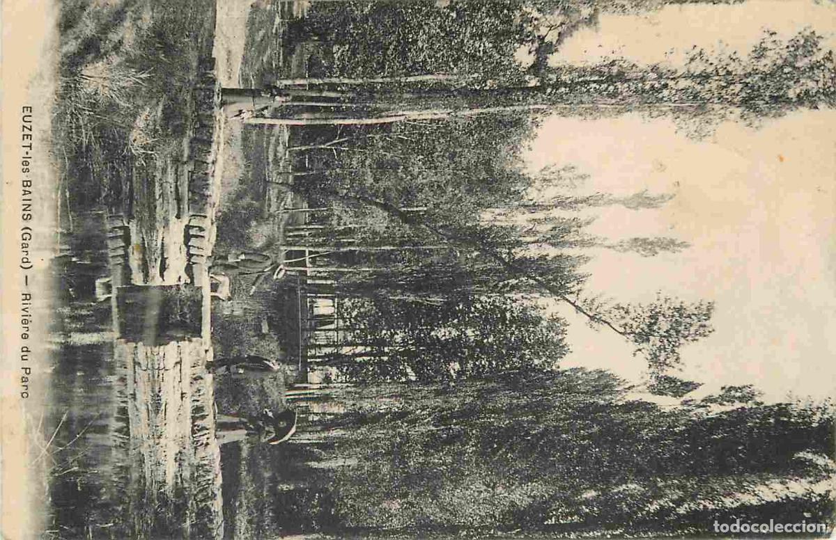 Postkarten: France - 30 - Euzet les bains - Rivi&egrave;re du parc - Anim&eacute;e - Correspondance - CPA - Voyag&eacute;e en 1916 -