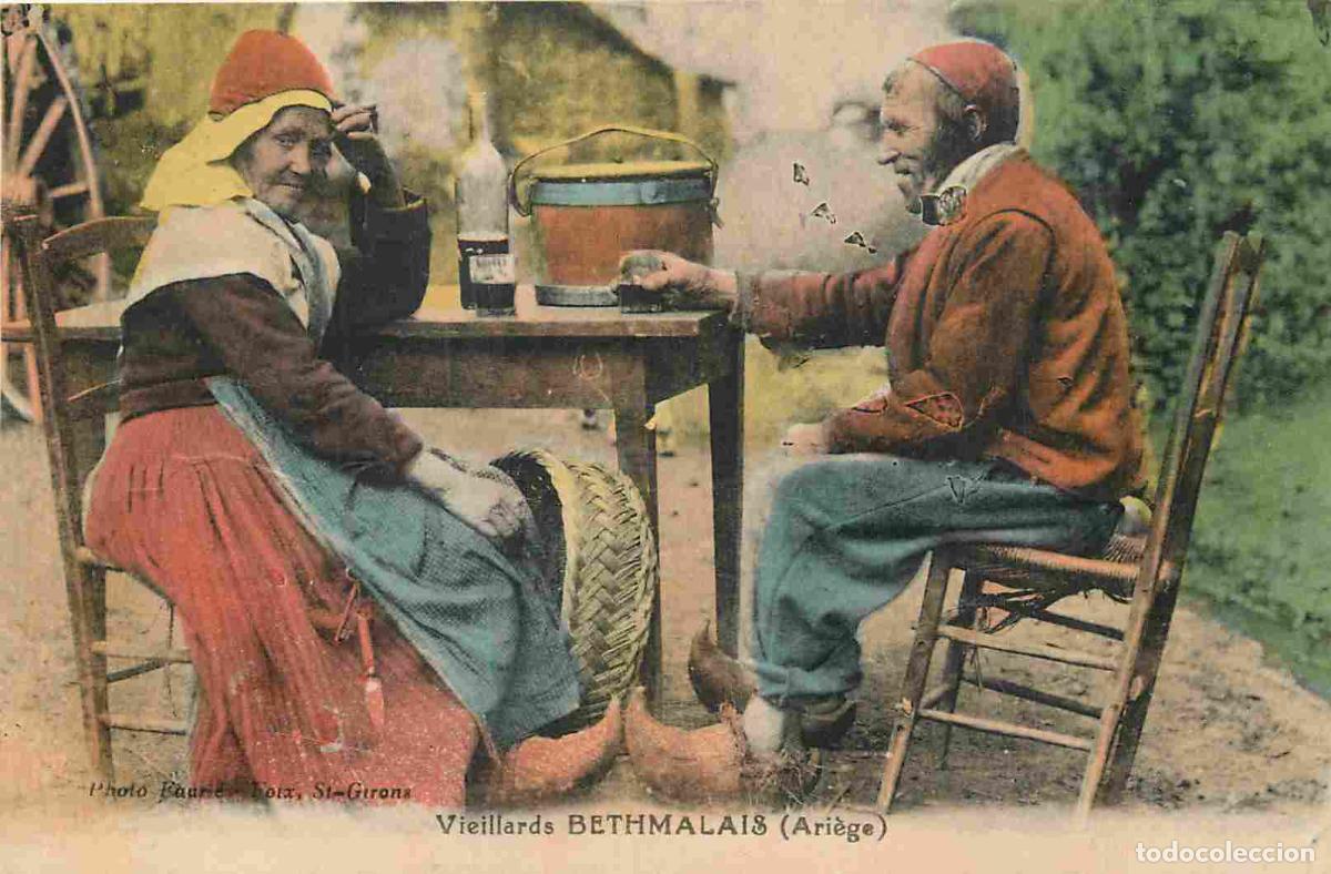 Postkarten: France - 09 - Ari&egrave;ge - Vieillards Bethmalais - Anim&eacute;e - Folklore - Sc&egrave;ne et Types - Coloris&eacute;e - CPA