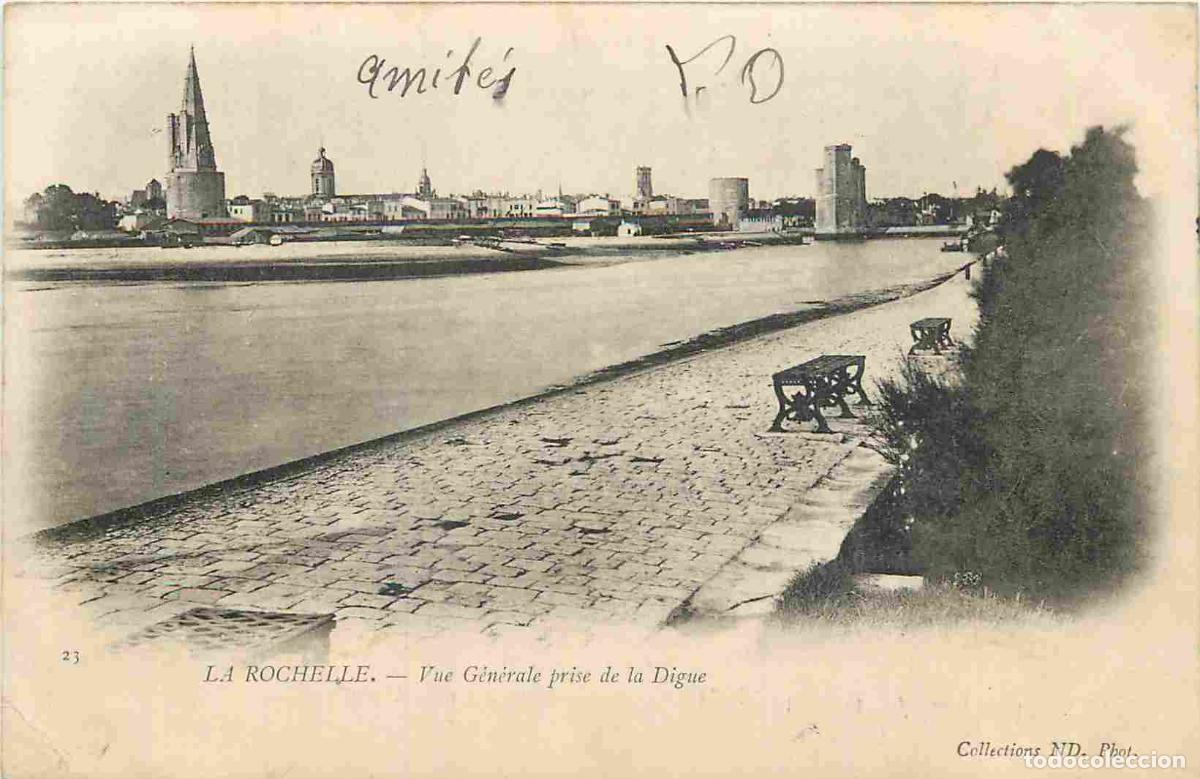 Postkarten: France - 17 - La Rochelle - Vue G&eacute;n&eacute;rale prise de la Digue - Pr&eacute;curseur - CPA - Oblit&eacute;ration ronde d