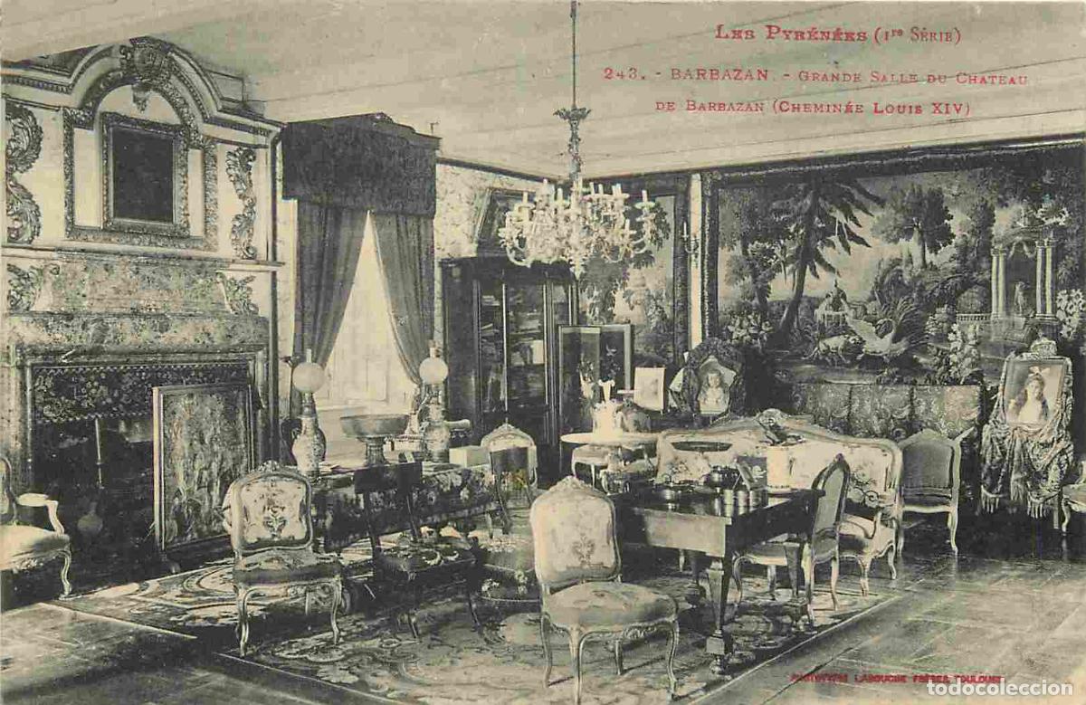 Postkarten: France - 31 - Barbazan - Grand salle du Ch&acirc;teau - CPA - Oblit&eacute;ration ronde de 1913 - Voir Scans Rect