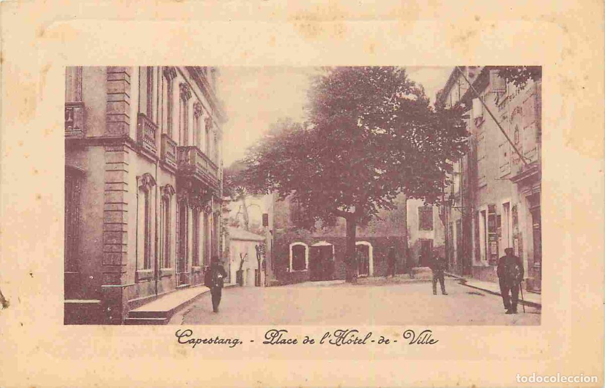 Cartes Postales: France - 34 - Capestang - Place de l'Hotel de Ville - Anim&eacute;e - Correspondance - CPA - Voir Scans Rec