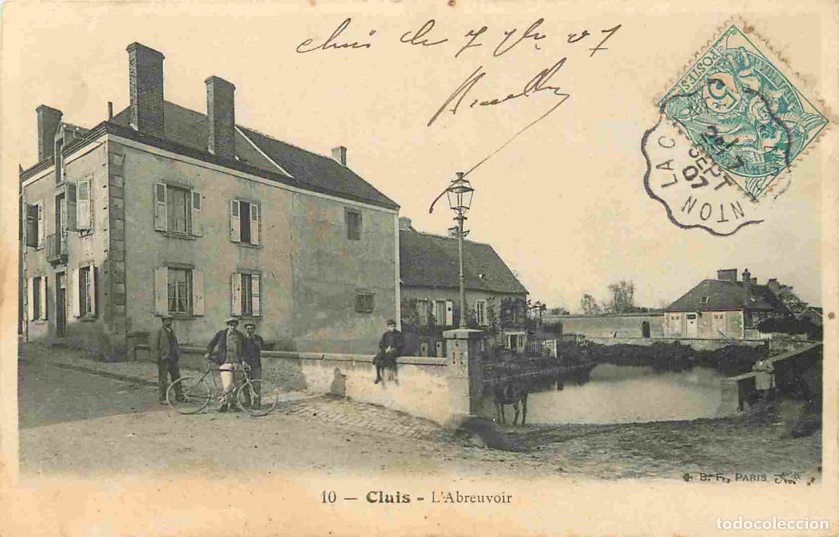 Postkarten: France - 36 - Cluis - L'Abreuvoir - Anim&eacute;e - CPA - Oblit&eacute;ration ronde de 1907 - Voir Scans Recto-Ver