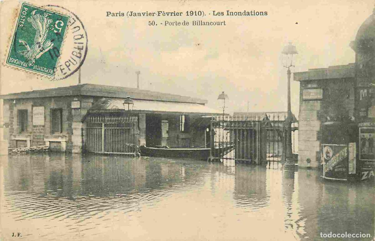 Cartes Postales: France - 75 - Paris - Crue de la Seine et inondations de 1910 - Porte de Billancourt - CPA - Oblit&eacute;r
